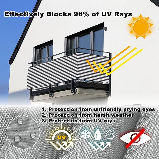Privacy Fence Screen 9.8' x 23' UV Protection Weather-Resistant Outdoor Privacy
