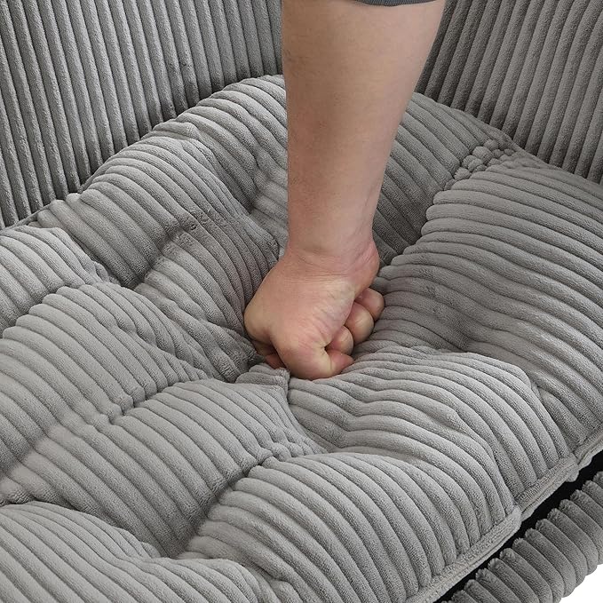 Vinsetto Elevated Dog Bed Frame for Small Dogs, Corduroy Pet Couch with Rubber Wood Legs and Supportive Foam, Easy Assembly, 30.25" L x 21.75" W x 14" H, Gray