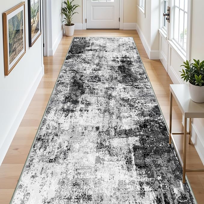 5x12 Runner Rug for Wide Hallway: Long Washable Runners for Entryway Living