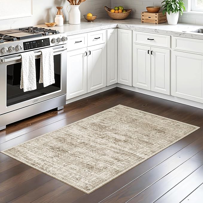 Soalmost 2x3 Washable Rugs for Kitchen, Powder Room Small Area Rug Non-Slip