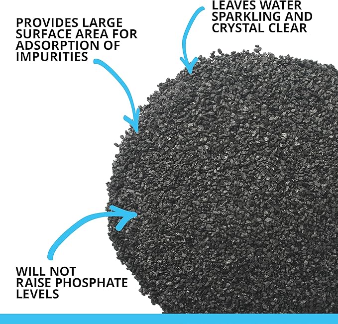 Fluval Carbon Filter Media for Aquariums, Premium Bituminous Carbon Inserts, 100-gram Nylon Bags, 3 Count (Pack of 1), A1440