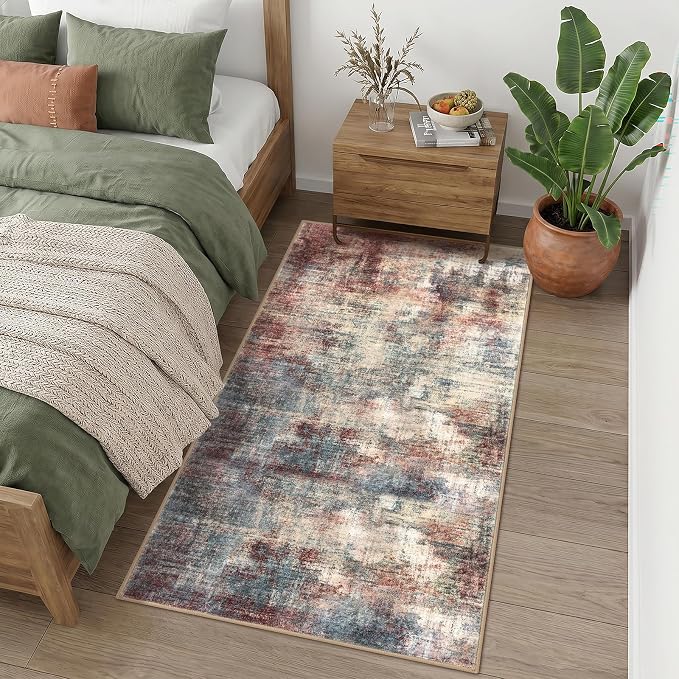 IOHOUZE Abstract Runner Rug 3x6 Ft Washable Runners