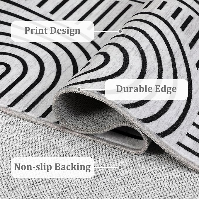 ROYHOME Washable Rug 5x7 Area Rugs