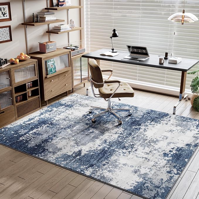Blue Washable Rug 6x9 Area Rugs
