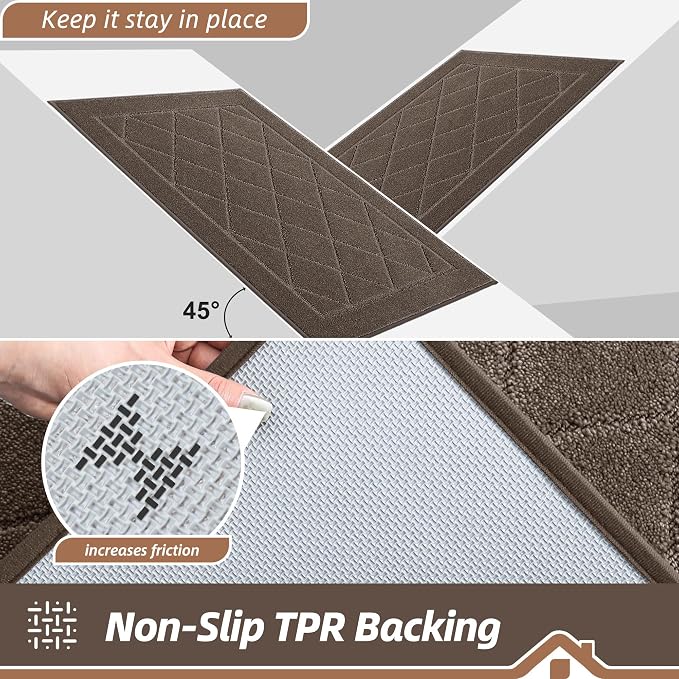 BEQHAUSE Dirt Trapper Door Mat 32" x 72", Doormat Non-Slip Entryway Rugs