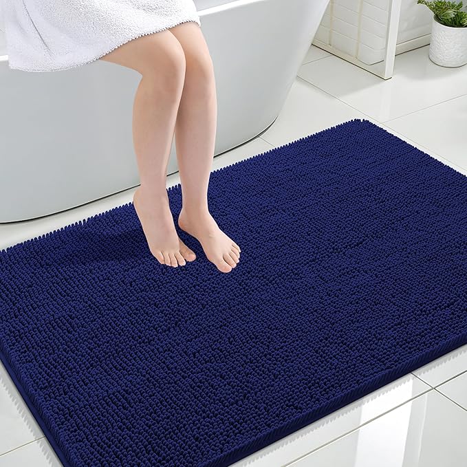 OLANLY Large Bathroom Rugs 47x32, Extra Soft Absorbent Chenille Bath Rugs