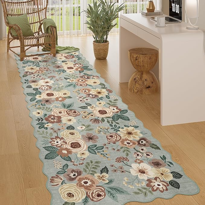 DUKINO 2x10 Runner Rug for Hallway, Washable Kitchen Rug