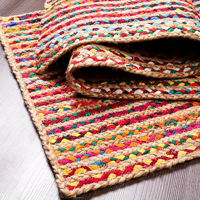Hausattire Bohemian Braided Runner Rug 2'x6'