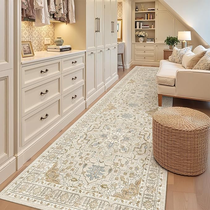 Madane Hallway Rug 3x10, Kitchen Rugs Washable Entryway Rug 10ft Vintage