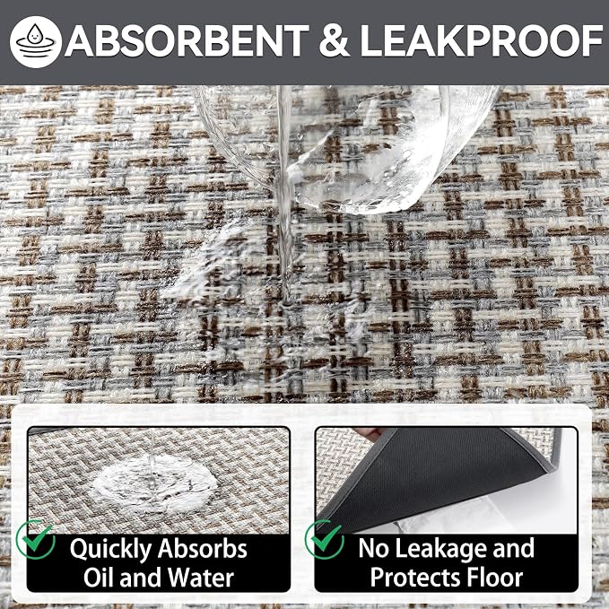 YDKGL Door Mat 31"x47", Dirt Resistant and Absorbent, Non-Slip Rubber Backing