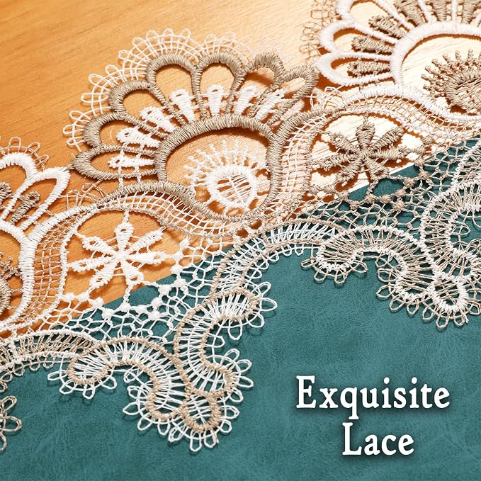 Lace Table Runner, Waterproof Oil-Proof PU Leather Table Runner