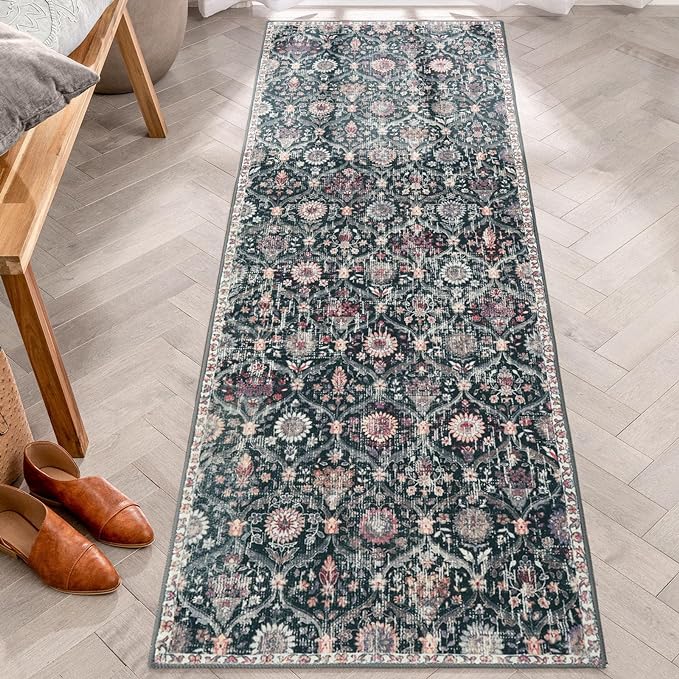 Lahome Moroccan Trellis Washable Runner Rug, 2x6 Kitchen Runners