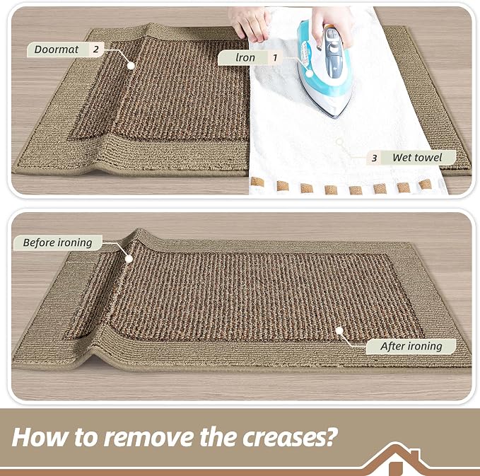 BEQHAUSE Indoor Door Mat 20" x 48", Dirt Trapper Door Mats Non-Slip Entryway