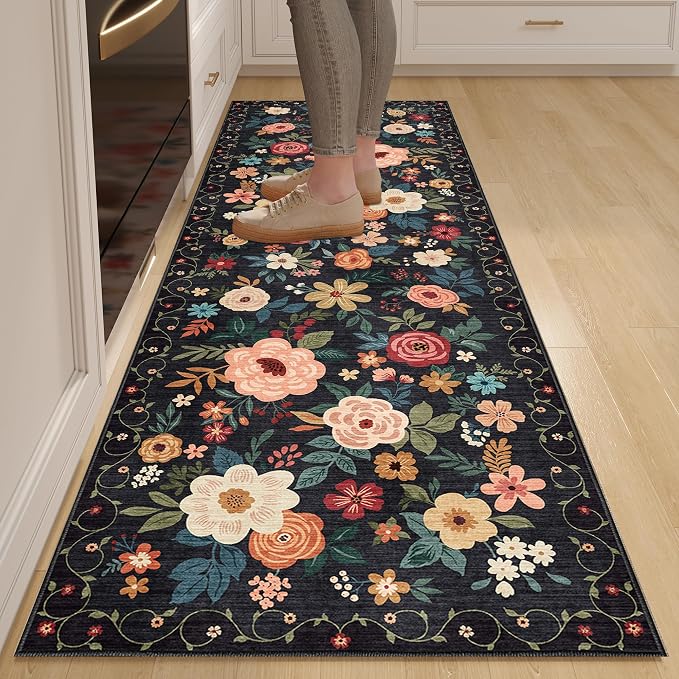 DUKINO 2x6 Runner Rug for Hallway, Washable Kitchen Runner Rug