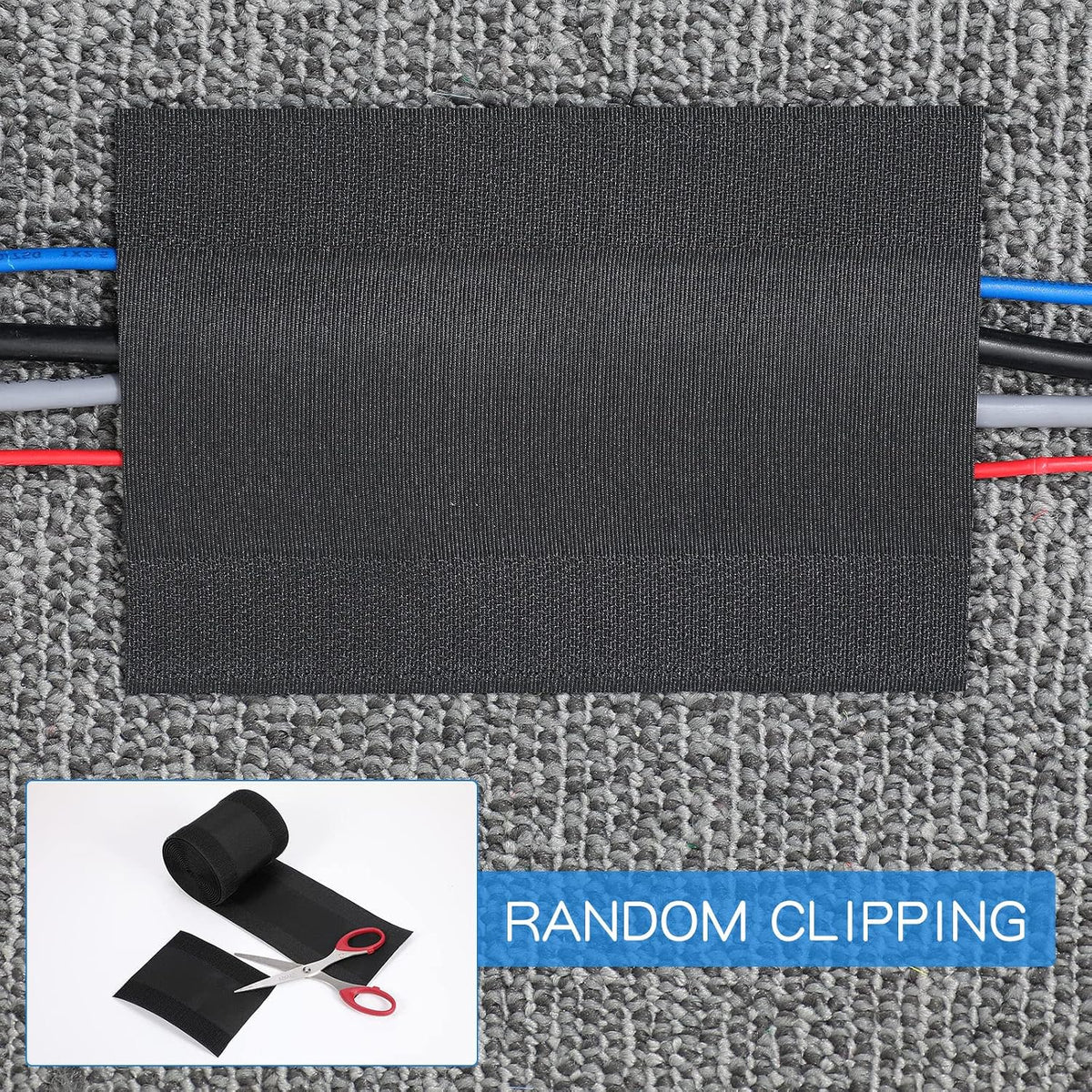 WILLBOND Carpet Cord Cover Cable Protector,59.06 Ft,Black