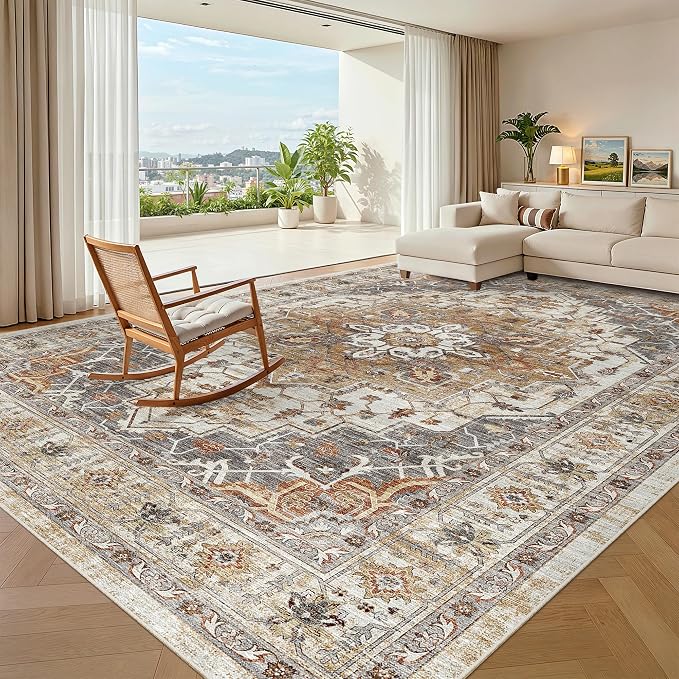 Madane Washable Rug 8x10 Area Rugs