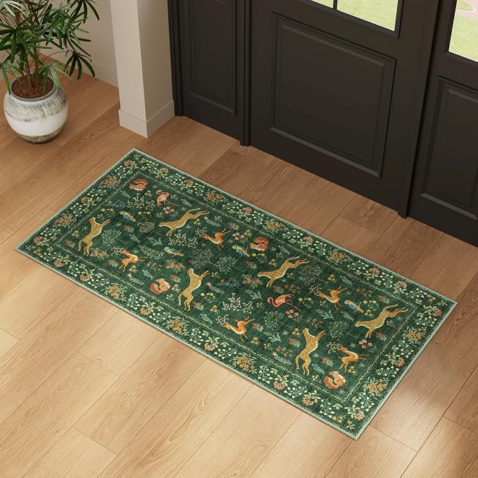 DUKINO 2x4 Rug for Hallway, Washable Kitchen Runner Rug