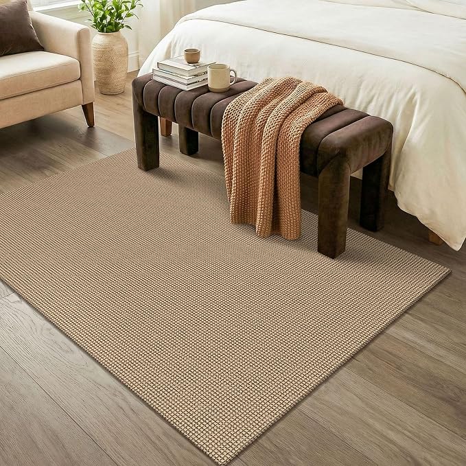KOZYFLY Washable Area Rug 4x6 ft Non Slip Rubber Backed Living Room Rugs