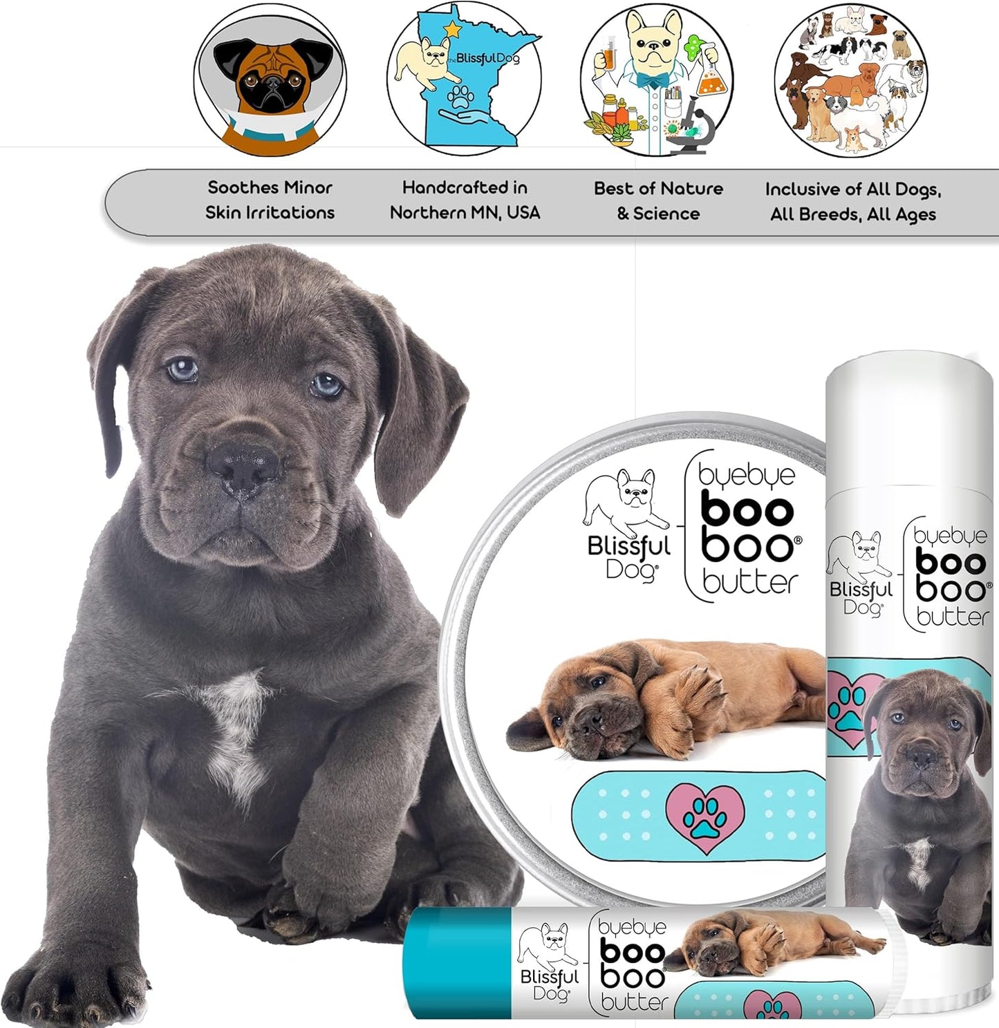 The Blissful Dog Cane Corso Boo Boo Butter, 8-Ounce