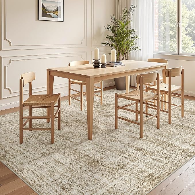 5x7 Area Rugs, Ultra-Thin Washable Rugs