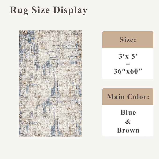 Washable 3x5 Entryway Rug