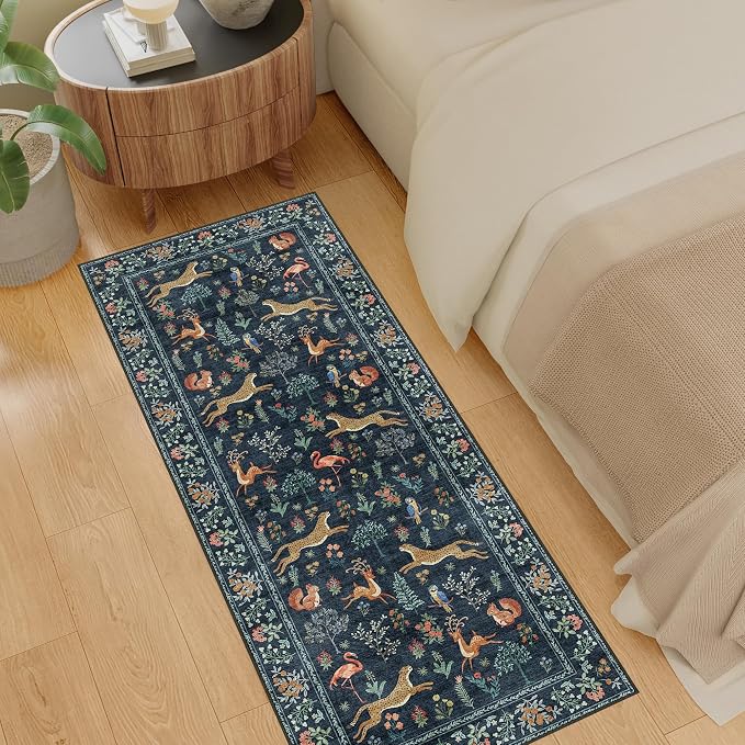 DUKINO 2x5 Rug for Hallway, Washable Kitchen Runner Rug