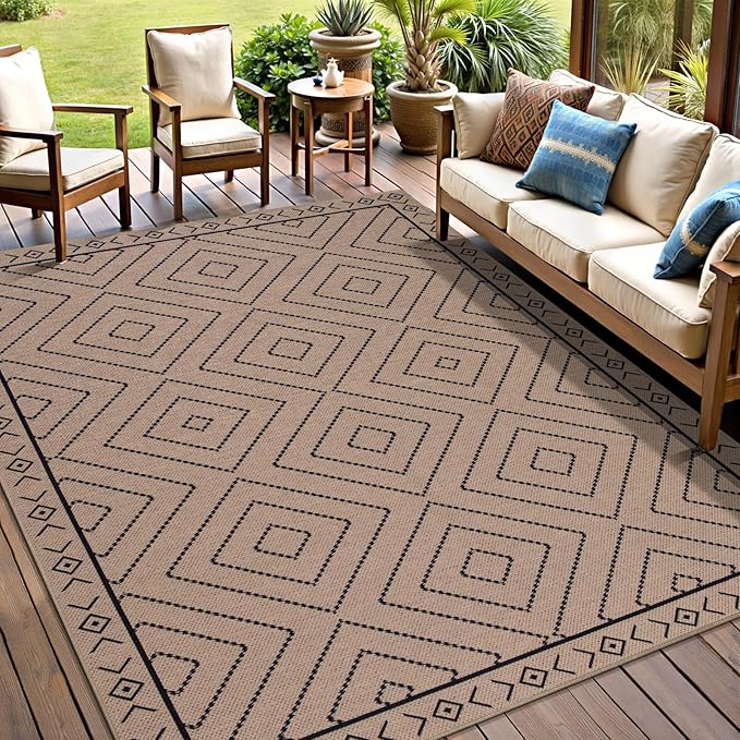 Tangsoo Modern Easy Jute Rug 5x7 Large Washable Area Rug