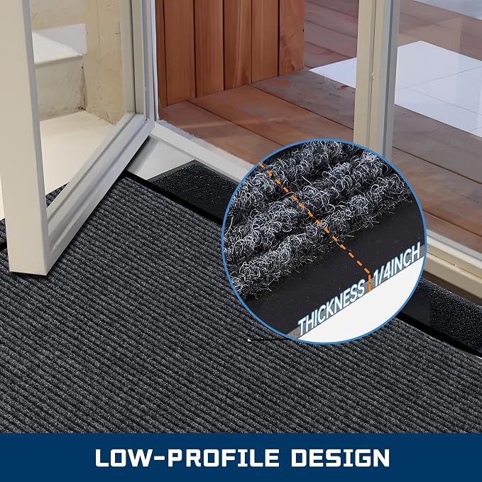 Extra Large Front Door Mat, 5 x 3 Feet Indoor Outdoor Entrance Mat, Heavy Duty