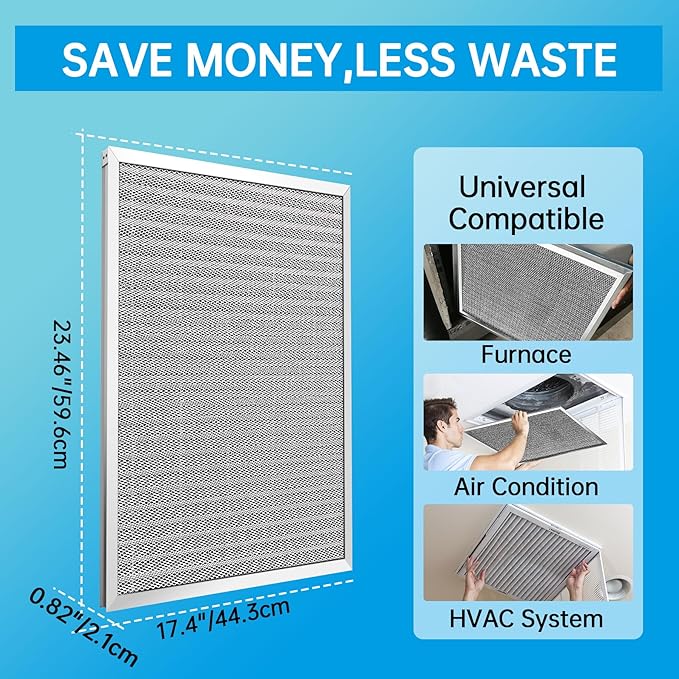 UBeesize 18x24x1 Reusable Electrostatic Air Filter HVAC AC Furnace Filter