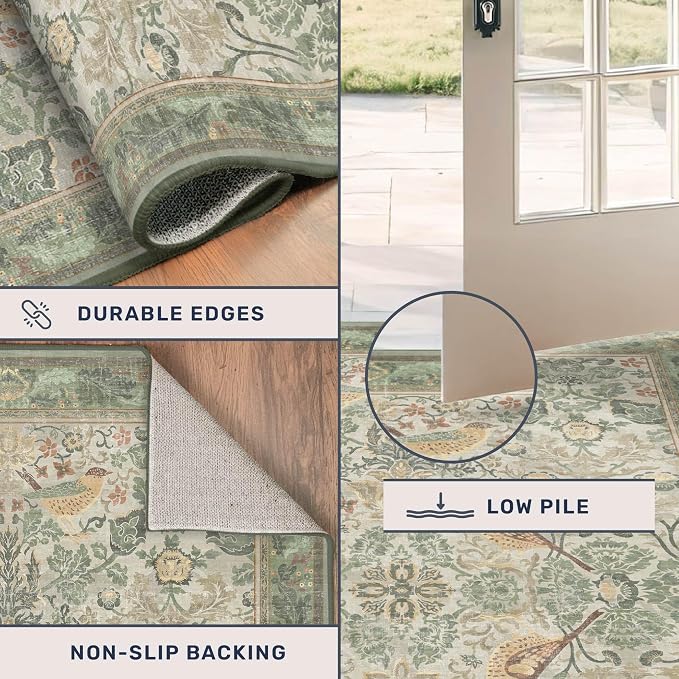 Hazo Haus Boho Long Bathroom Runner Rug 2x6