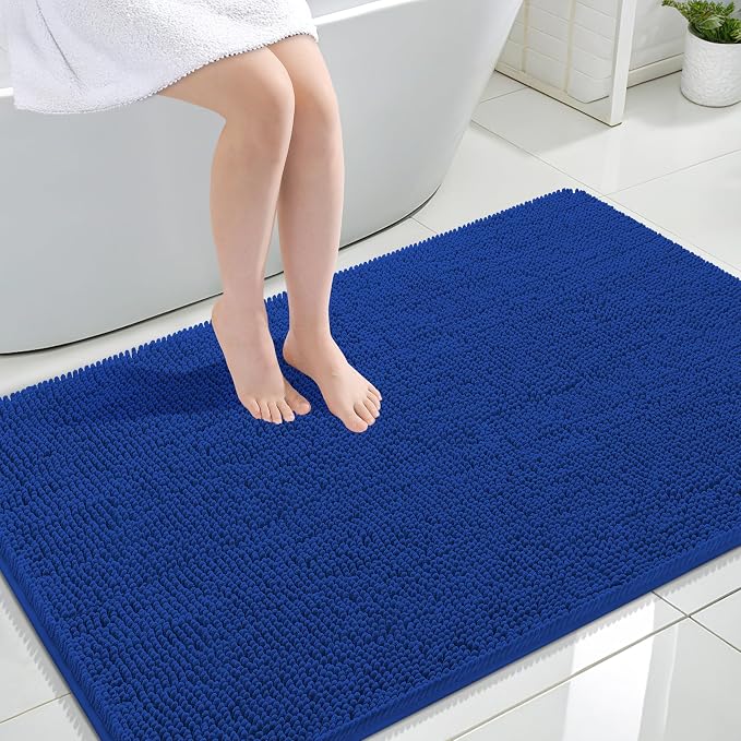 OLANLY Large Bathroom Rugs 47x32, Extra Soft Absorbent Chenille Bath Rugs