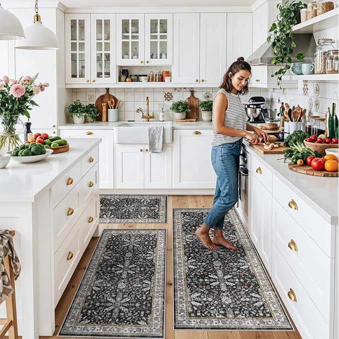 3-Piece Washable Kitchen Rug Set of 3