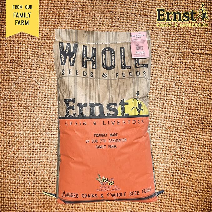 Ernst Grain Cracked Corn, Non-GMO – Perfect Feed for Ducks, Squirrels, Chickens, Ducks, Deer, Rabbits, Geese, and More! (46 lb)