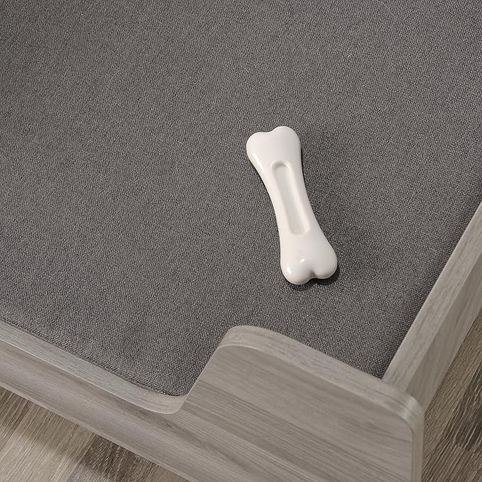 Sauder Milo Dog Bed, Light Walnut Finish
