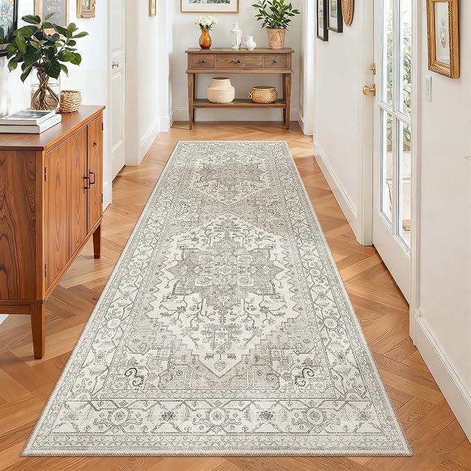 Madane Hallway Runner 3x8, Kitchen Rugs Washable Entryway Rug 8ft Vintage