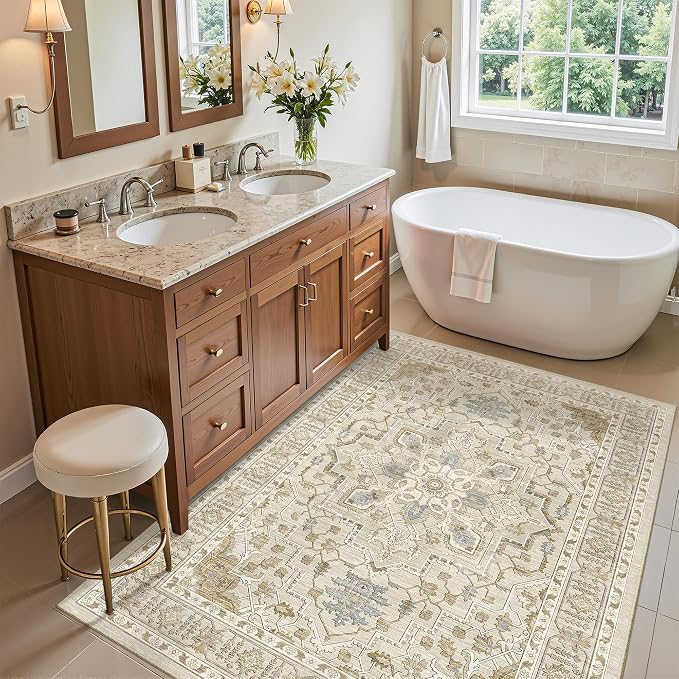 Madane Washable Entry Rug 3x4, Area Rugs