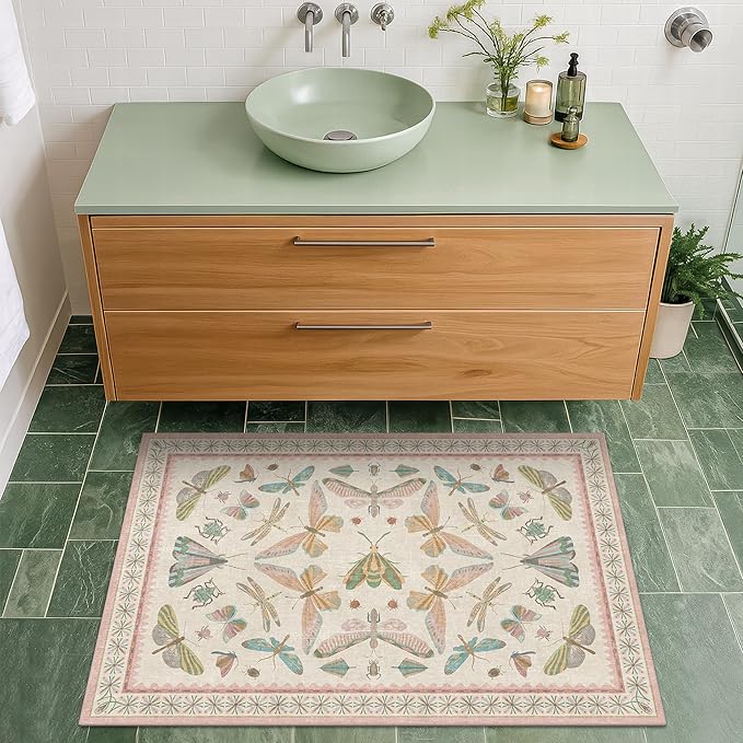 Hazo Haus Light Pink Bathroom Rug