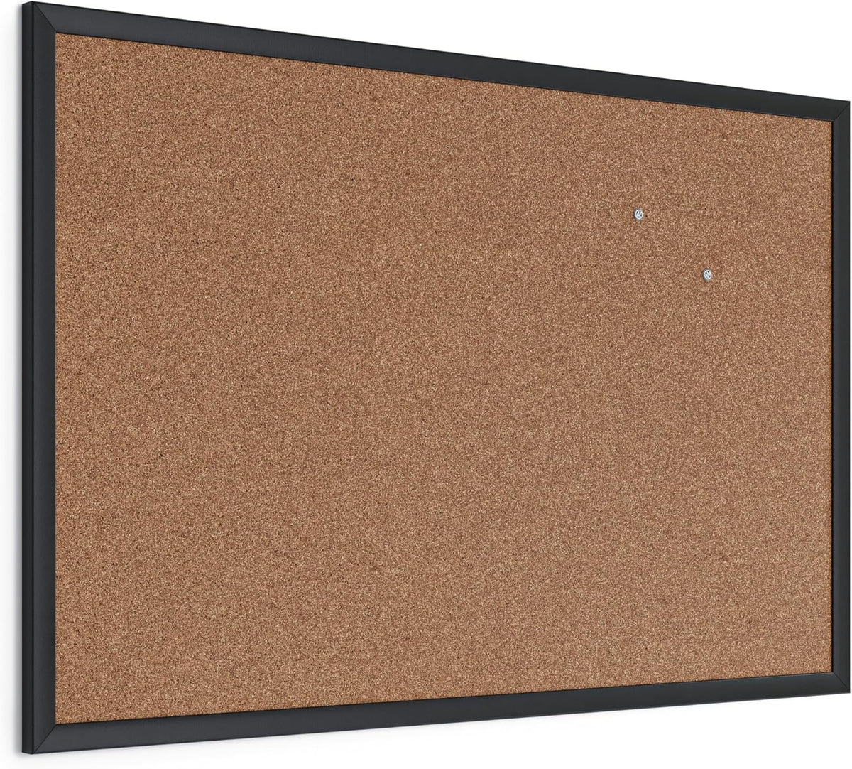U Brands Cork Bulletin Board, 24'' x 36'', Black Wood Frame