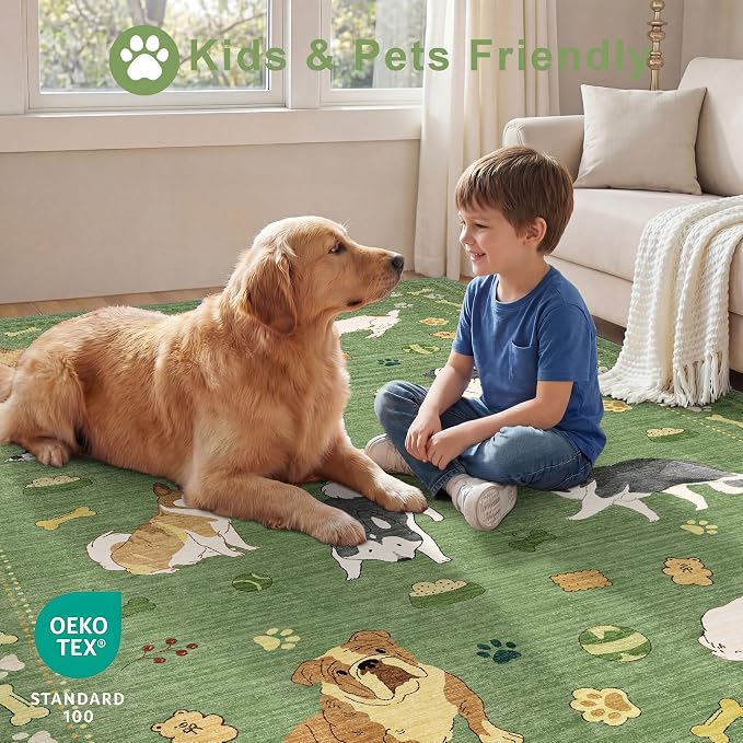 DUKINO 2.6x8 Washable Runner Rug