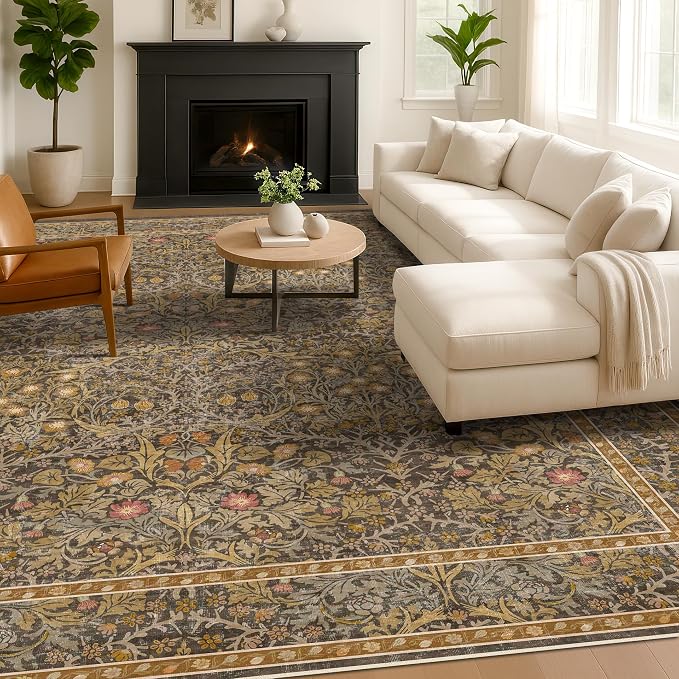 Hazo Haus Washable Living Room Rug 10x12