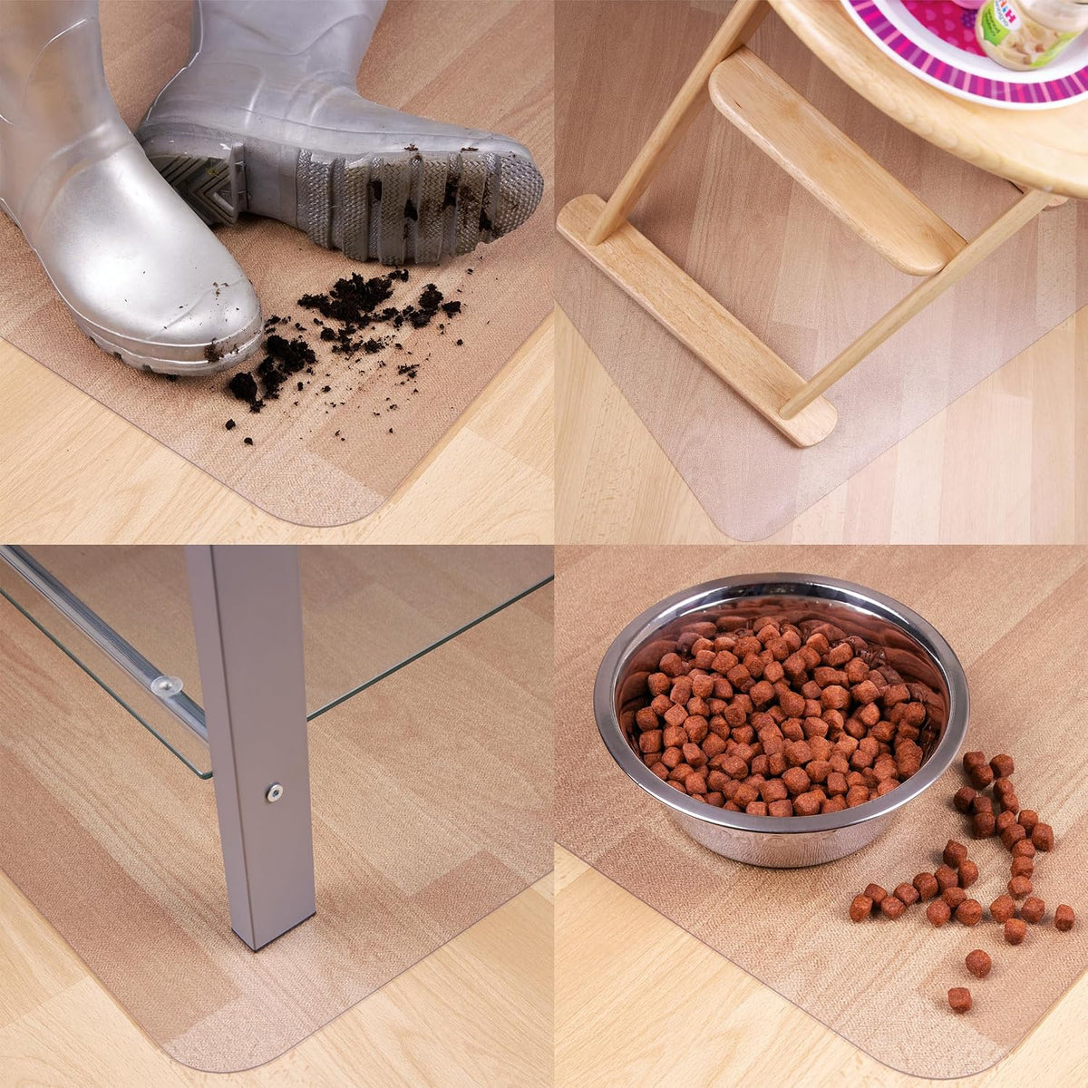 Marvelux Clear Hard Floor Protector Mat Waterproof Non-Slip PVC 35.5" x 47"