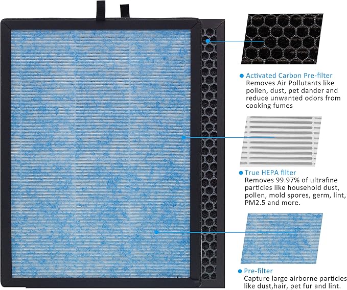 AP1002 H13 True HEPA Replacement Filter, Compatible
