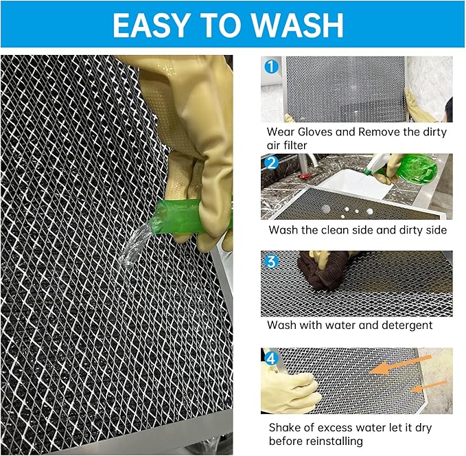 UBeesize 18x24x1 Reusable Electrostatic Air Filter HVAC AC Furnace Filter