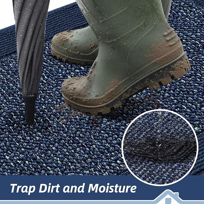 BEQHAUSE Indoor Door Mat 32" x 48", Dirt Trapper Door Mats Non-Slip Entryway