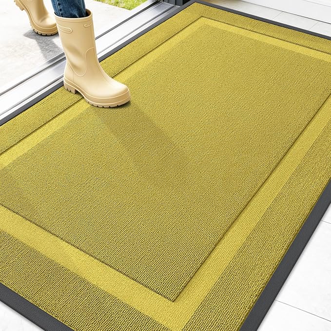 OLANLY Front Door Mat Indoor Outdoor Entrance, Waterproof All-Season,