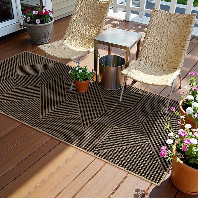 Lahome Enfys Modern Geometric Runner Rug, 2x6 Washable Rug Runners