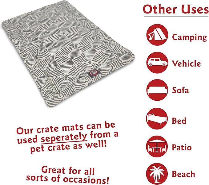 30" Charlie Metallic Crate Dog Bed Mat By Majestic Pet Products