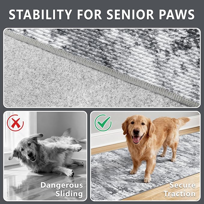 Washable Carpet Runners for Hallway 12ft-Non Slip Floor Runners for Dogs