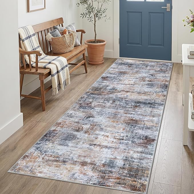 IOHOUZE Abstract Runner Rug 3x7 Ft Washable Runners