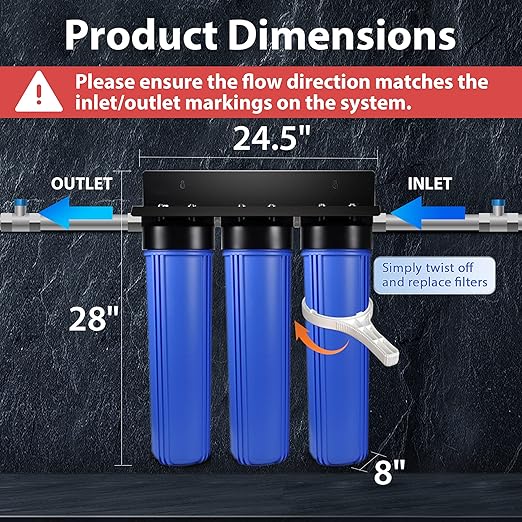 iSpring Anti-Scale Whole House Water Filter System w/Sediment, Polyphosphate
